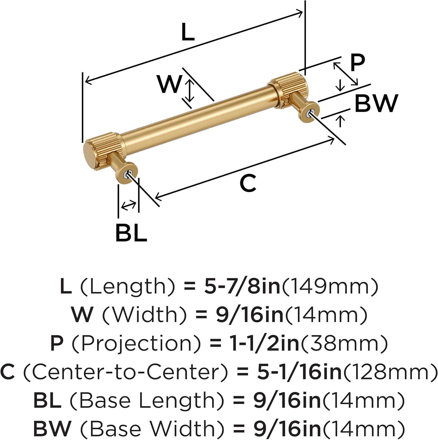 imageAmerock Farewind 81316 inch 224mm CentertoCenter Polished Chrome Cabinet Pull BP3780726Champagne Bronze