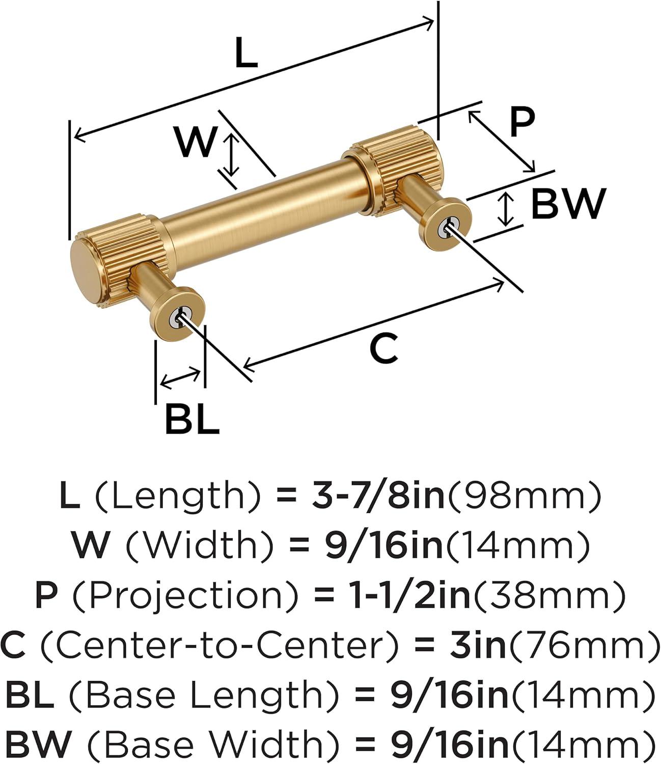 imageAmerock Farewind 81316 inch 224mm CentertoCenter Polished Chrome Cabinet Pull BP3780726Champagne Bronze