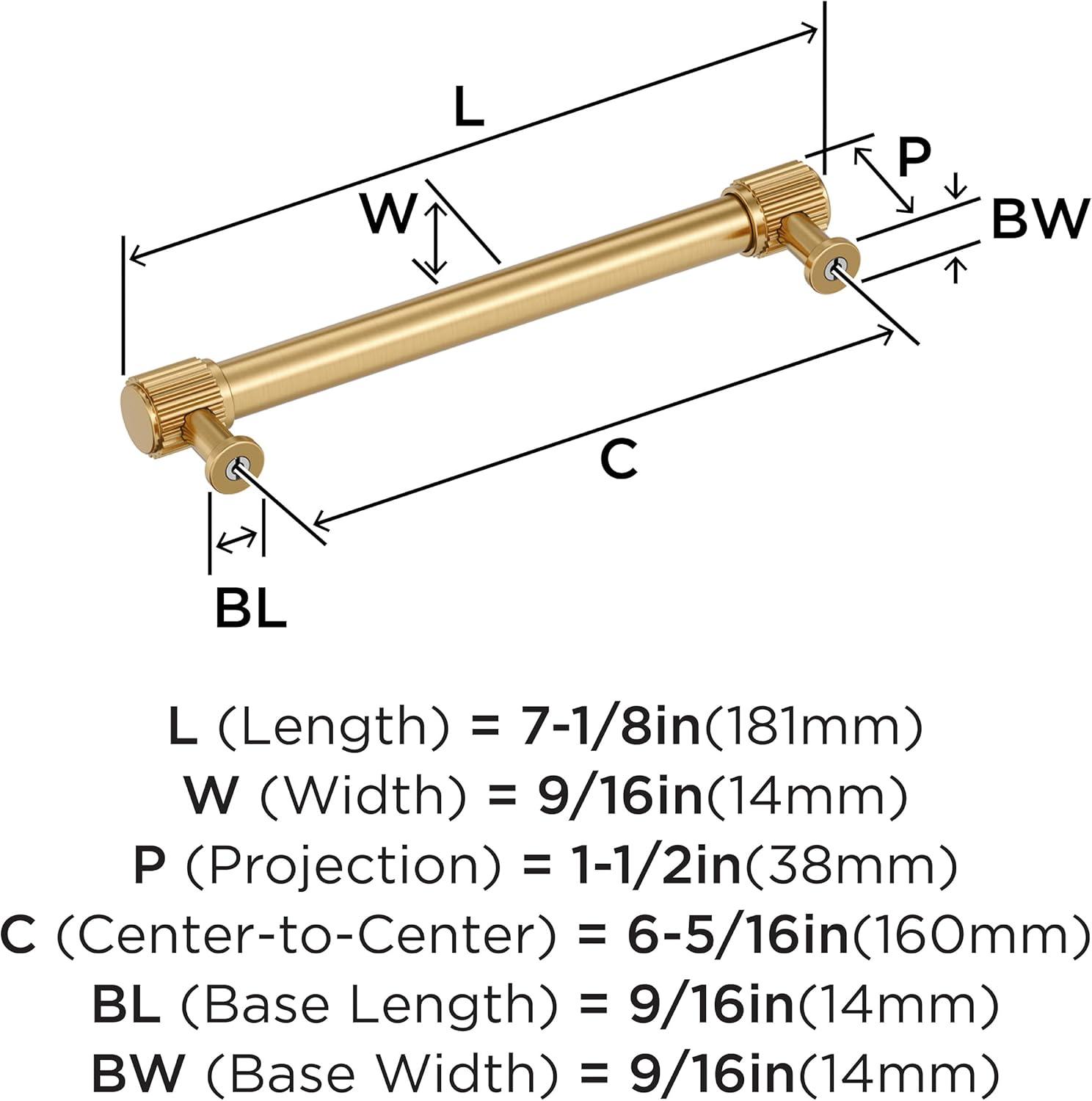 imageAmerock Farewind 81316 inch 224mm CentertoCenter Polished Chrome Cabinet Pull BP3780726Champagne Bronze