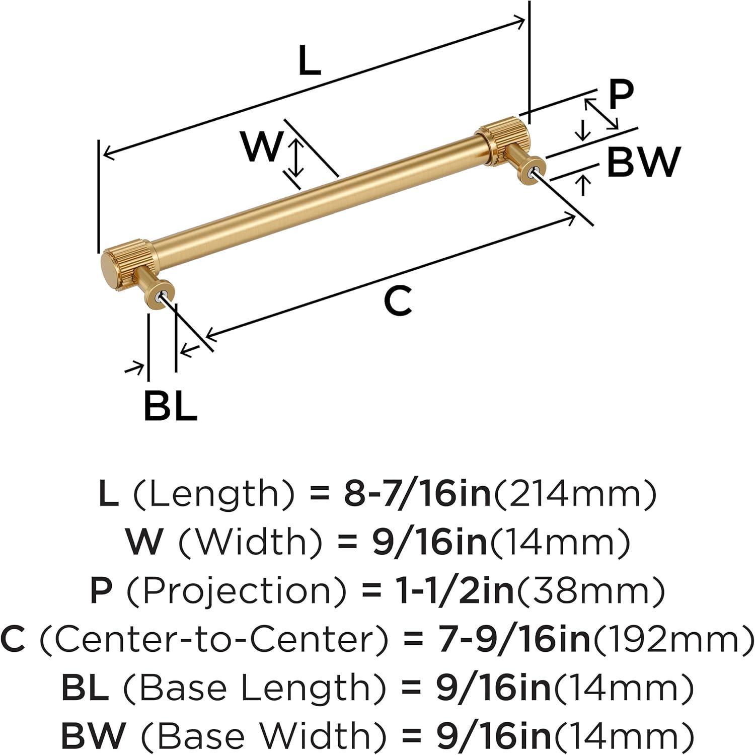 imageAmerock Farewind 81316 inch 224mm CentertoCenter Polished Chrome Cabinet Pull BP3780726Champagne Bronze