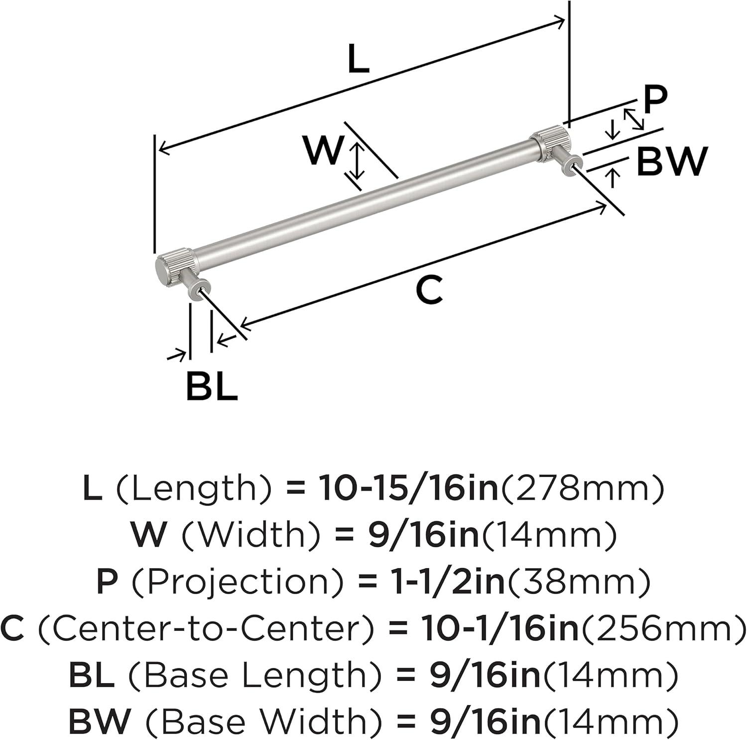 imageAmerock Farewind 81316 inch 224mm CentertoCenter Polished Chrome Cabinet Pull BP3780726Satin Nickel