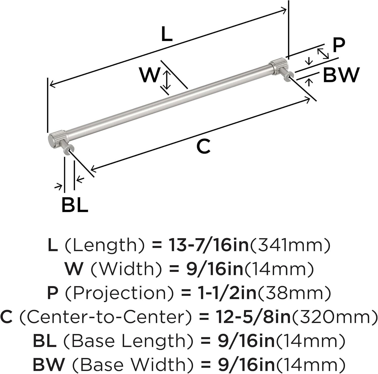 imageAmerock Farewind 81316 inch 224mm CentertoCenter Polished Chrome Cabinet Pull BP3780726Satin Nickel