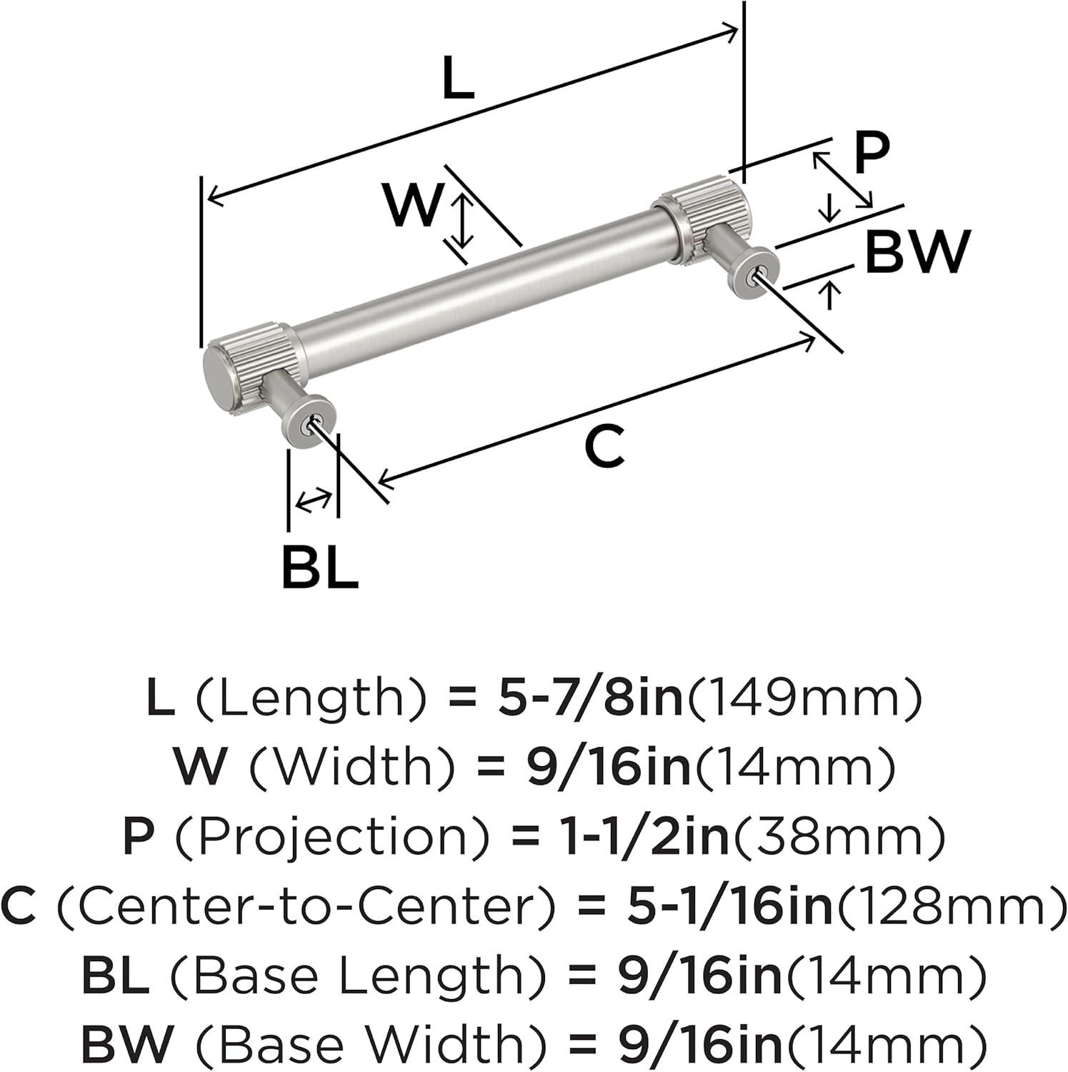 imageAmerock Farewind 81316 inch 224mm CentertoCenter Polished Chrome Cabinet Pull BP3780726Satin Nickel