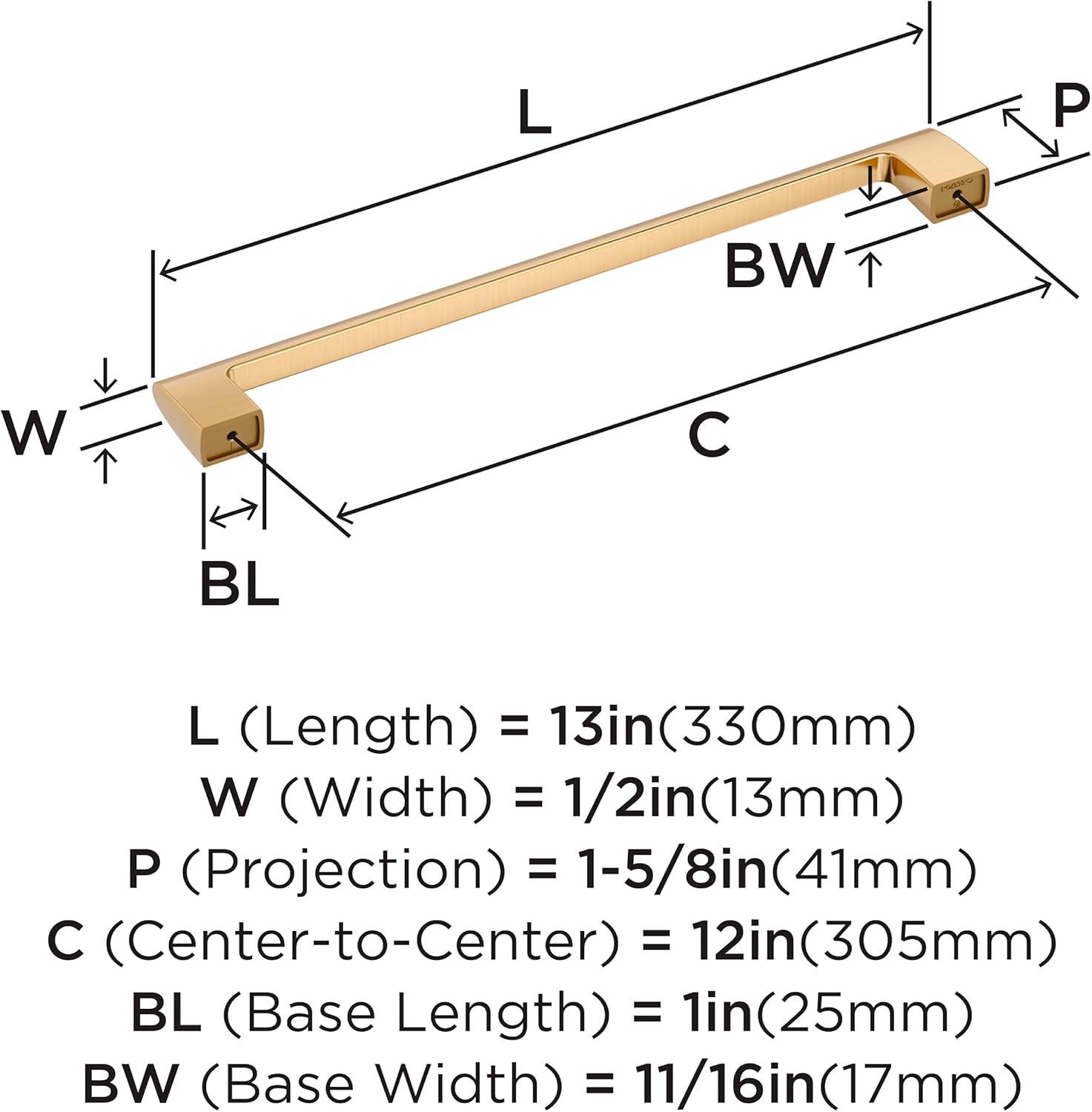 imageAmerock Riva 18 inch 457mm CentertoCenter Champagne Bronze Appliance Pull BP55371CZChampagne Bronze