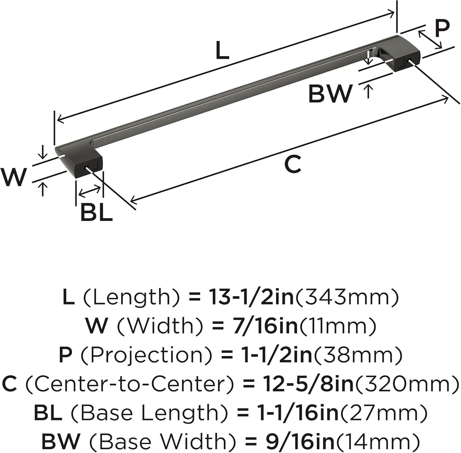 imageAmerock Riva 18 inch 457mm CentertoCenter Champagne Bronze Appliance Pull BP55371CZGraphite