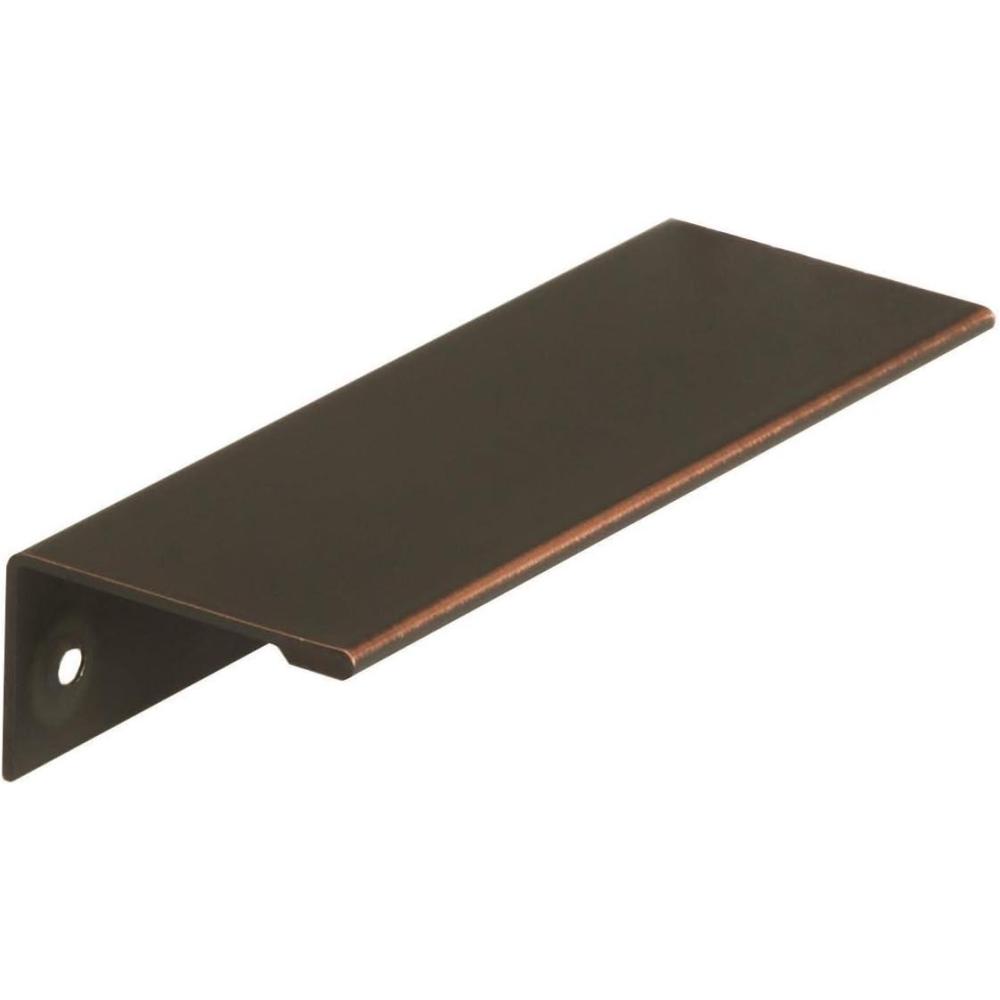 imageAmerock Cabinet Pull Matte Black 5116 inch 128 mm Center to Center Edge Pull 1 Pack Drawer Pull Drawer Handle Cabinet HardwareOil Rubbed Bronze