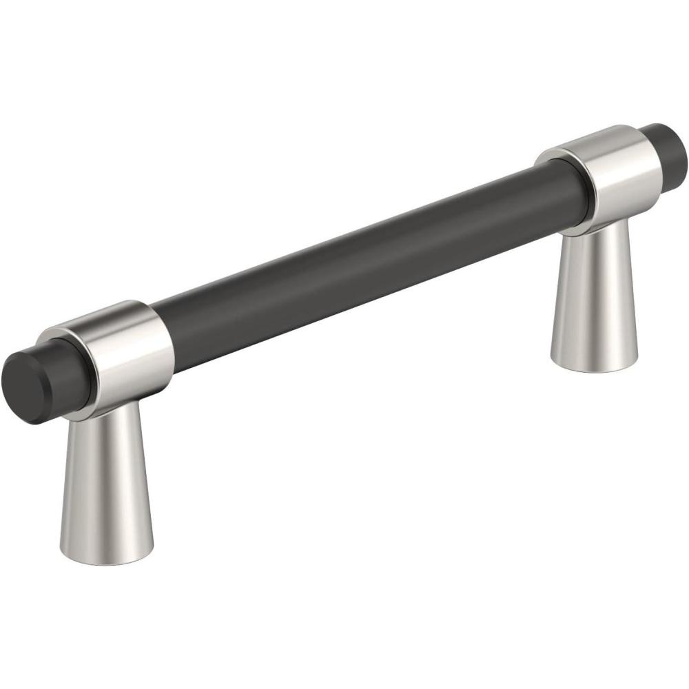 imageAmerock Cabinet Pull Matte BlackChampagne Bronze 334 inch 96 mm CentertoCenter Mergence 1 Pack Drawer Pull Cabinet Handle Cabinet HardwareMatte BlackPolished Nickel