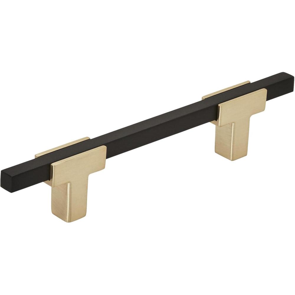 imageAmerock  Cabinet Pull  Polished ChromeBlack Chrome  10116 inch 256 mm Center to Center  Urbanite  1 Pack  Drawer Pull  Drawer Handle  Cabinet HardwareBrushed GoldMatte Black