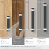 Amerock | Cabinet Pull | Brushed Matte Black/Satin Nickel | 5-1/16 inch (128 mm) Center to Center | Overton | 1 Pack | Drawer Pull | Drawer Handle | Cabinet Hardware(Brushed Matte Black/Polished Chrome)