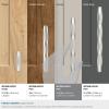 Amerock | Cabinet Pull | Champagne Bronze | 5-1/16 inch (128 mm) Center to Center | St. Vincent | 1 Pack | Drawer Pull | Drawer Handle | Cabinet Hardware(Satin Nickel)