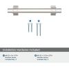 Amerock | Cabinet Pull | Golden Champagne | 6-5/16 inch (160 mm) Center to Center | Davenport | 1 Pack | Drawer Pull | Drawer Handle | Cabinet Hardware(Polished Nickel)