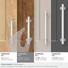 Amerock | Cabinet Pull | Golden Champagne | 6-5/16 inch (160 mm) Center to Center | Davenport | 1 Pack | Drawer Pull | Drawer Handle | Cabinet Hardware(Polished Nickel)