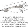 Amerock | Cabinet Pull | Matte Black | 3 inch (76 mm) Center-to-Center | Ravino | 1 Pack | Drawer Pull | Drawer Handle | Cabinet Hardware(Satin Nickel)