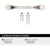 Amerock | Cabinet Pull | Matte Black | 3 inch (76 mm) Center-to-Center | Ravino | 1 Pack | Drawer Pull | Drawer Handle | Cabinet Hardware(Satin Nickel)
