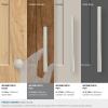 Amerock | Cabinet Pull | Matte Black | 3-3/4 inch (96 mm) Center-to-Center | Caliber | 1 Pack | Drawer Pull | Cabinet Handle | Cabinet Hardware(Satin Nickel)