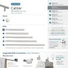 Amerock | Cabinet Pull | Matte Black | 3-3/4 inch (96 mm) Center-to-Center | Caliber | 1 Pack | Drawer Pull | Cabinet Handle | Cabinet Hardware(Satin Nickel)