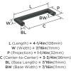 Amerock | Cabinet Pull | Matte Black | 6-5/16 inch (160 mm) Center-to-Center | Revolve | 1 Pack | Drawer Pull | Cabinet Handle | Cabinet Hardware(Matte Black)