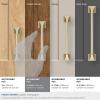 Amerock | Cabinet Pull | Matte Black | 8-13/16 inch (224 mm) Center-to-Center | Exceed | 1 Pack | Drawer Pull | Cabinet Handle | Cabinet Hardware(Golden Champagne)