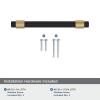Amerock | Cabinet Pull | Matte Black/Champagne Bronze | 3-3/4 inch (96 mm) Center-to-Center | Mergence | 1 Pack | Drawer Pull | Cabinet Handle | Cabinet Hardware(Matte Black/Champagne Bronze)