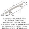Amerock | Cabinet Pull | Oil Rubbed Bronze | 3 inch (76 mm) Center to Center | Cyprus | 1 Pack | Drawer Pull | Drawer Handle | Cabinet Hardware(Satin Nickel)