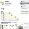Amerock | Cabinet Pull | Oil Rubbed Bronze | 7-9/16 inch (192 mm) Center-to-Center | Winsome | 1 Pack | Drawer Pull | Cabinet Handle | Cabinet Hardware(Golden Champagne)