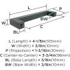 Amerock | Cabinet Pull | Oil Rubbed Bronze | 8-13/16 inch (224 mm) Center-to-Center | Monument | 1 Pack | Drawer Pull | Cabinet Handle | Cabinet Hardware(Matte Black)
