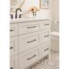 Amerock | Cabinet Pull | Polished Chrome | 5-1/16 inch (128 mm) Center-to-Center | Destine | 1 Pack | Drawer Pull | Cabinet Handle | Cabinet Hardware(Matte Black)