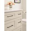 Amerock | Cabinet Pull | Polished Chrome | 5-1/16 inch (128 mm) Center-to-Center | Destine | 1 Pack | Drawer Pull | Cabinet Handle | Cabinet Hardware(Matte Black)