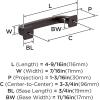 Amerock | Cabinet Pull | Polished Chrome | 5-1/16 inch (128 mm) Center-to-Center | Surpass | 1 Pack | Drawer Pull | Cabinet Handle | Cabinet Hardware(Oil Rubbed Bronze)