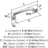 Amerock | Cabinet Pull | Polished Chrome | 5-1/16 inch (128 mm) Center-to-Center | Surpass | 1 Pack | Drawer Pull | Cabinet Handle | Cabinet Hardware(Polished Nickel)