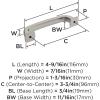 Amerock | Cabinet Pull | Polished Chrome | 5-1/16 inch (128 mm) Center-to-Center | Surpass | 1 Pack | Drawer Pull | Cabinet Handle | Cabinet Hardware(Satin Nickel)