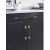 Amerock | Cabinet Pull | Polished Chrome/Black Chrome | 10-1/16 inch (256 mm) Center to Center | Urbanite | 1 Pack | Drawer Pull | Drawer Handle | Cabinet Hardware(Brushed Gold/Matte Black)