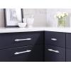 Amerock | Cabinet Pull | Polished Chrome/Black Chrome | 10-1/16 inch (256 mm) Center to Center | Urbanite | 1 Pack | Drawer Pull | Drawer Handle | Cabinet Hardware(Polished Chrome/White)