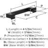 Amerock 10BX37033MB | Matte Black Cabinet Pull | 6-5/16 inch (160mm) Center-to-Center | 10 Pack | Bridgeport | Furniture Hardware(Matte Black)