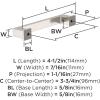 Amerock 10BX37033MB | Matte Black Cabinet Pull | 6-5/16 inch (160mm) Center-to-Center | 10 Pack | Bridgeport | Furniture Hardware(Satin Nickel)