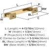 Amerock 10BX3709126 | Polished Chrome Cabinet Pull | 3-3/4 inch (96mm) Center-to-Center | 10 Pack | Triomphe | Furniture Hardware(Champagne Bronze)