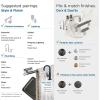 Amerock BH26615PNSS | Polished Nickel/Stainless Steel Towel Bar | 24 in (610 mm) Towel Rack | Esquire | Bathroom Towel Holder | Bathroom Hardware | Bath Accessories(Polished Nickel/Gunmetal)