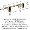 Amerock BH36050MB | Matte Black Double Robe Hook | 2-15/16 in. (75 mm) Length Towel Holder | Davenport | Towel Hook for Bathroom | Bathroom Hardware | Bath Accessories(Golden Champagne)