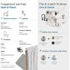 Amerock BH36063CCZ | Clear/Champagne Bronze Towel Bar | 18 in (457 mm) Towel Rack | Glacio | Bathroom Towel Holder | Bathroom Hardware | Bath Accessories(Clear/Brushed Nickel)