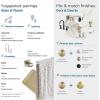 Amerock BH36063CCZ | Clear/Champagne Bronze Towel Bar | 18 in (457 mm) Towel Rack | Glacio | Bathroom Towel Holder | Bathroom Hardware | Bath Accessories(Clear/Golden Champagne)