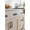 Amerock BP36890FB Stature Cabinet Pull, 8-13/16 in (224 mm) Center-to-Center, Matte Black(Matte Black)