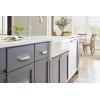Amerock BP452364MB | Kitchen Cabinet Cup Pull | Matte Black | 2-1/2 in (64 mm) Center-to-Center | Jolene | 1 Pack | Furniture Hardware | Cabinet Handle | Bathroom Drawer Pull(Silver Champagne)