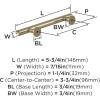 Amerock BP54050CZ | Champagne Bronze Appliance Pull | 12 inch (305mm) Center-to-Center Cabinet Handle | Radius | Furniture Hardware(Golden Champagne)