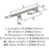 Amerock BP54050CZ | Champagne Bronze Appliance Pull | 12 inch (305mm) Center-to-Center Cabinet Handle | Radius | Furniture Hardware(Satin Nickel)