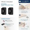 Amerock BPR8704CZ | Cabinet Hinge | 1/2 in (13 mm) Overlay Double Demountable | Champagne Bronze | Kitchen Cabinet Door Hinge | 1 Pair/2 Pack | Functional Hardware(Matte Black)