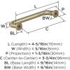 Amerock Factor 18 inch (457mm) Center-to-Center Champagne Bronze Appliance Pull, BP36967CZ(Golden Champagne)