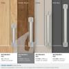 Amerock Farewind 8-13/16 inch (224mm) Center-to-Center Polished Chrome Cabinet Pull, BP3780726(Satin Nickel)