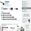 Amerock Riva 18 inch (457mm) Center-to-Center Champagne Bronze Appliance Pull, BP55371CZ(Graphite)
