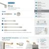 Amerock Riva 18 inch (457mm) Center-to-Center Champagne Bronze Appliance Pull, BP55371CZ(Polished Nickel)