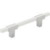 Amerock | Cabinet Pull | Polished Chrome/Black Chrome | 10-1/16 inch (256 mm) Center to Center | Urbanite | 1 Pack | Drawer Pull | Drawer Handle | Cabinet Hardware(Polished Chrome/White)